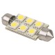 SV8.5 festoon LED bulb, 37mm, Warm white, 6 x LED Item:ILFS37-06W-B